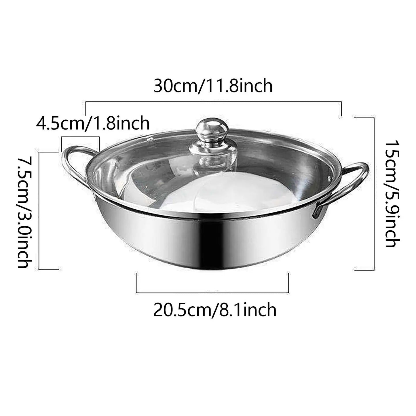 Stainless Steel Double-flavor Hot Pot