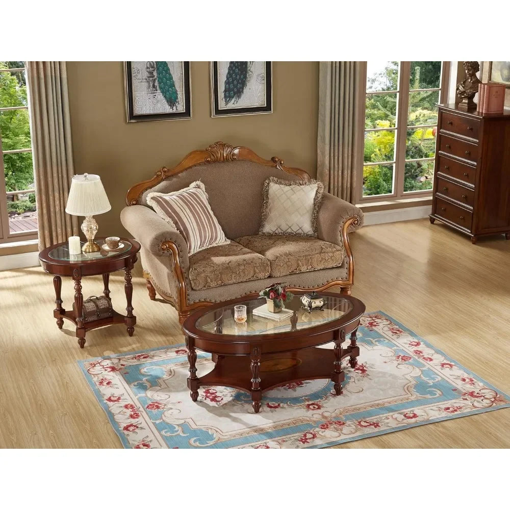 Vintage Wood Coffee Tables Set