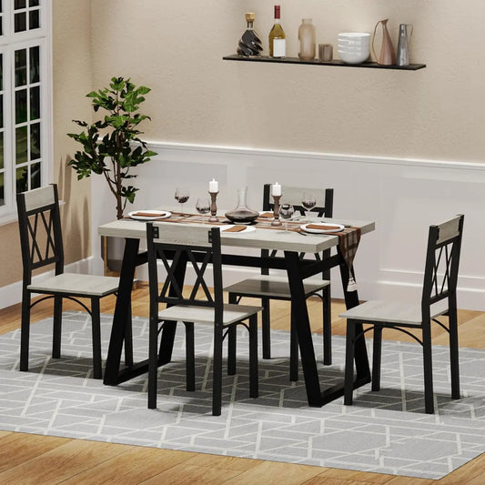 5-Piece Farmhouse Kitchen Table Set