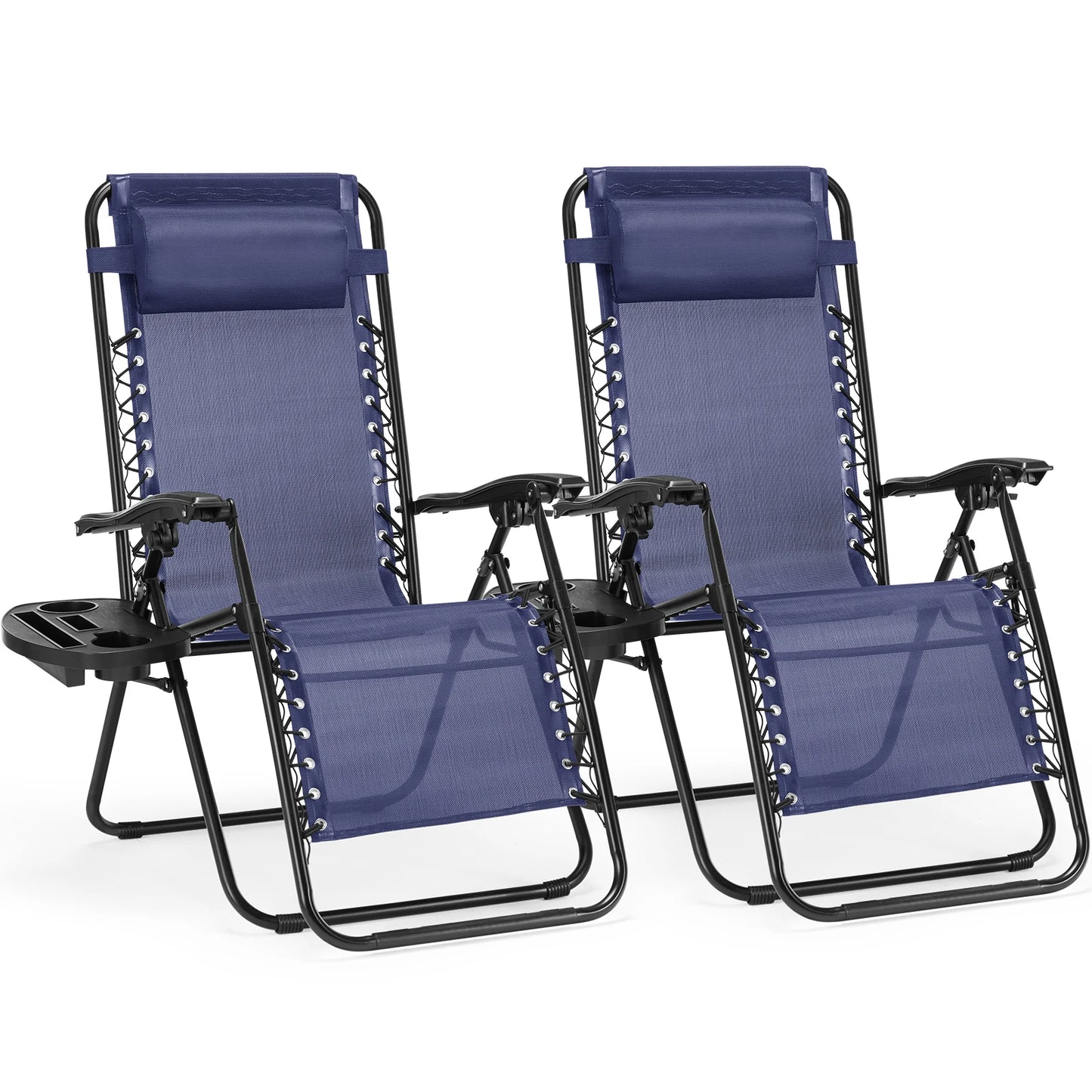 Portable Recliner with Cup Holder Trays