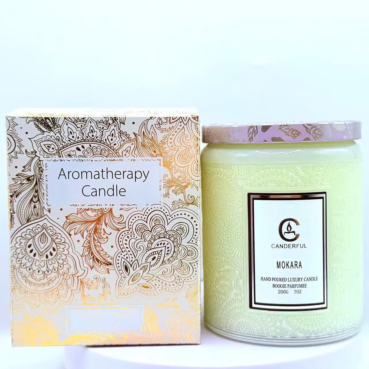 Embossed Glass Scented Candles