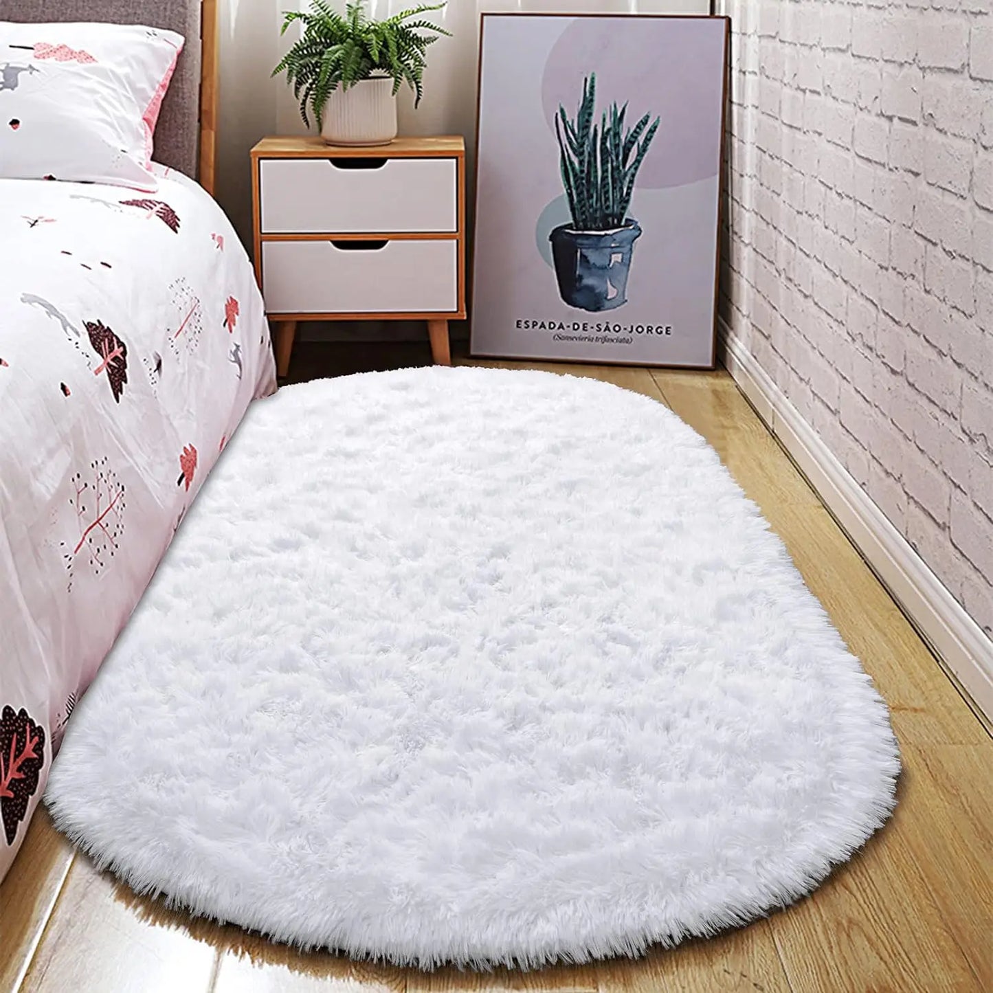Oval Fluffy Soft Area Rugs