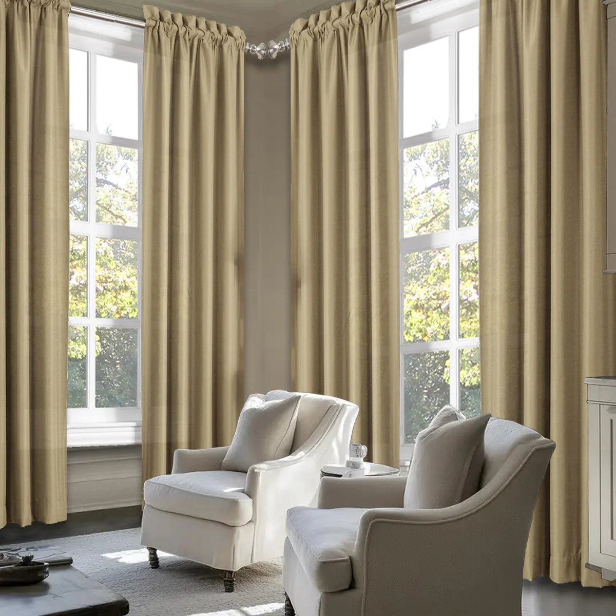 4pcs Light Filtering Curtains
