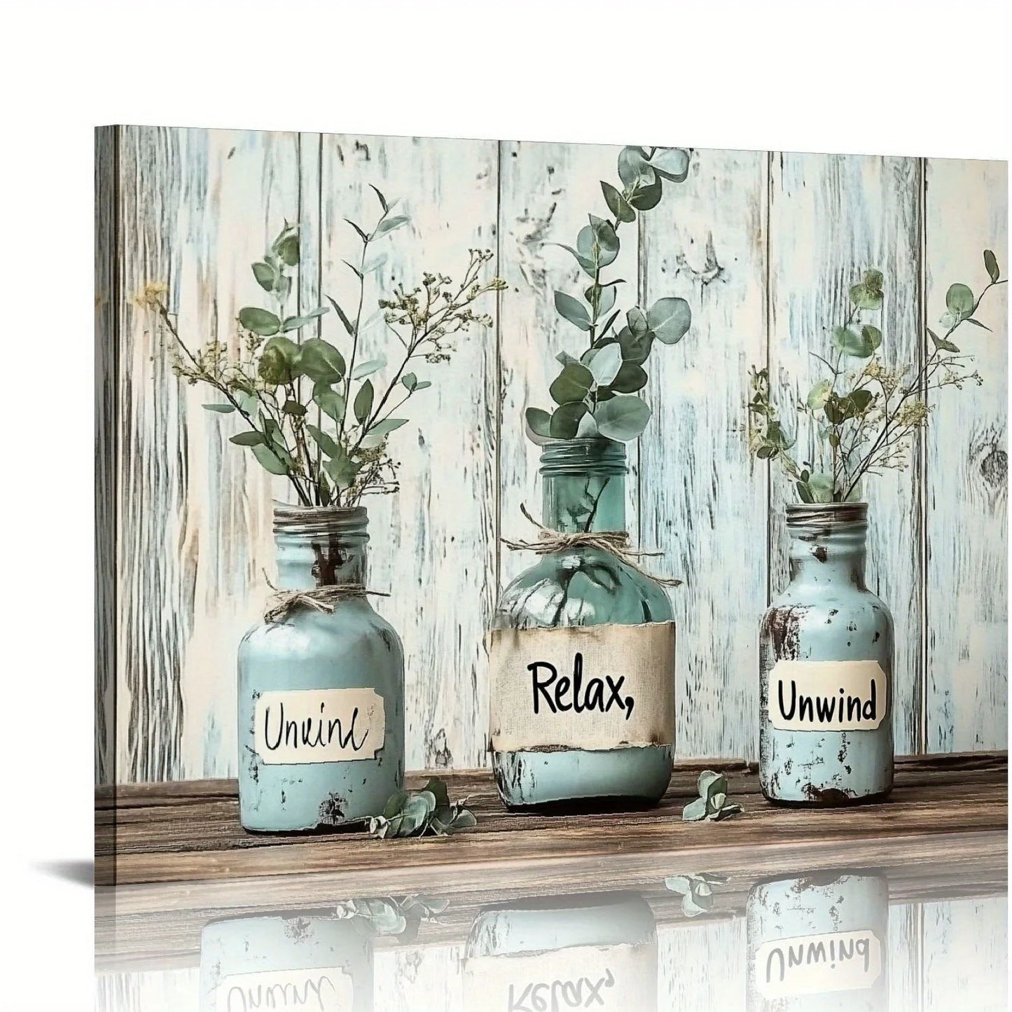 1PC Green Butterfly Vase Canvas