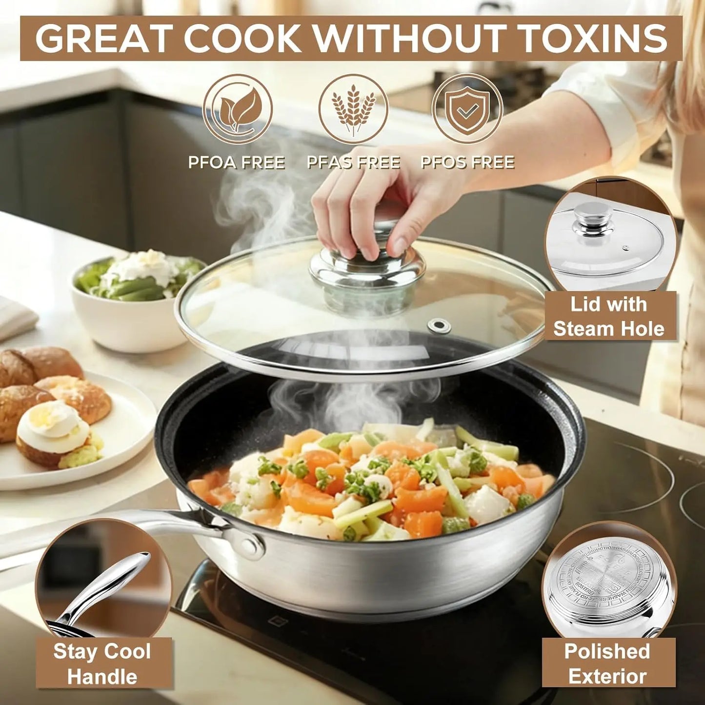 15 Piece Stainless Steel Cookware Set