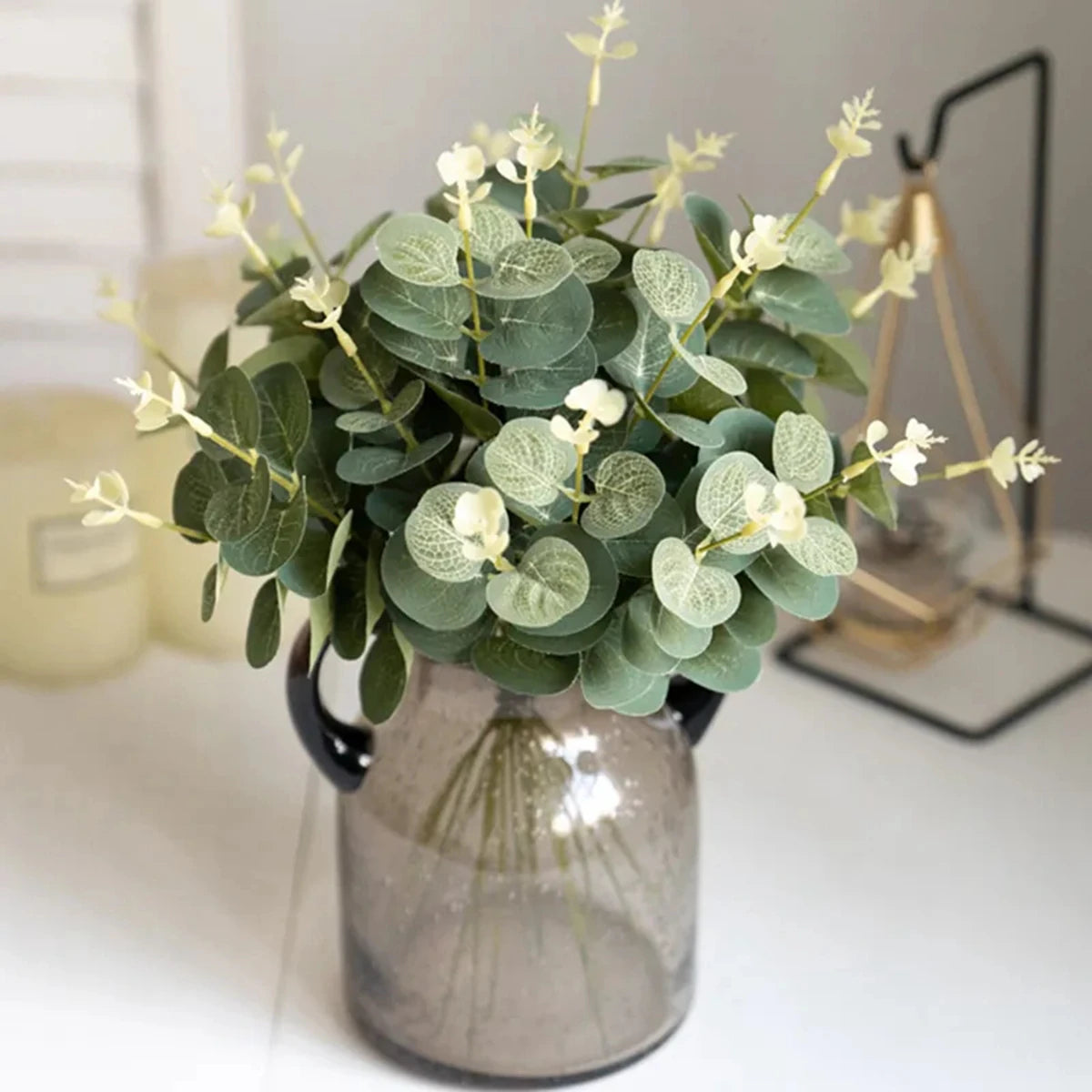 20PCS Silk Eucalyptus Fake Plants