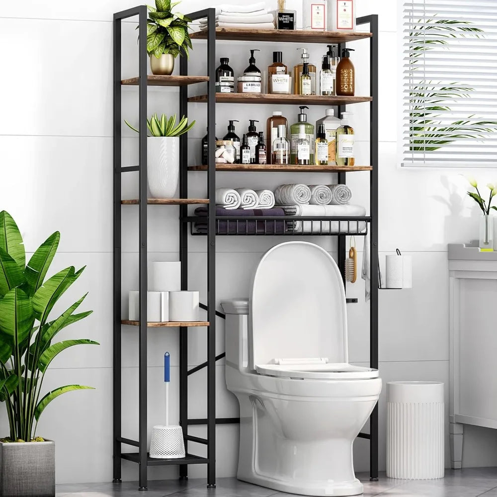 8-Tier Over The Toilet w/Storage Rack