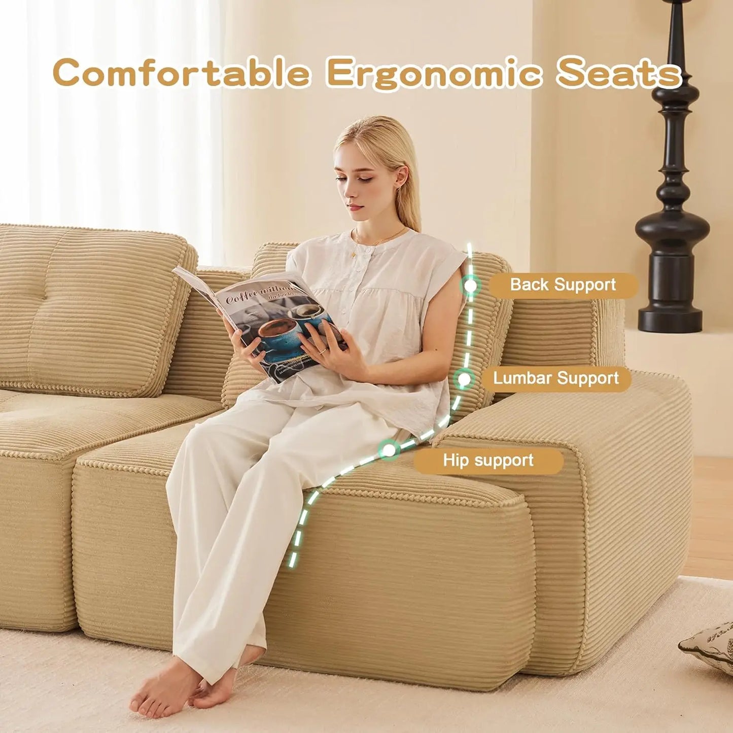 Boneless Couch with Pillow