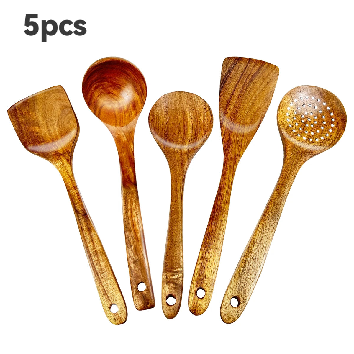 5PCS Wooden Utensils Kit