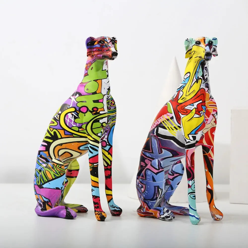 Creative Colorful Greyhound Doberman Decoration
