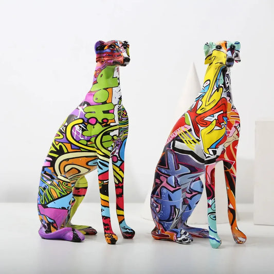 Creative Colorful Greyhound Doberman Decoration