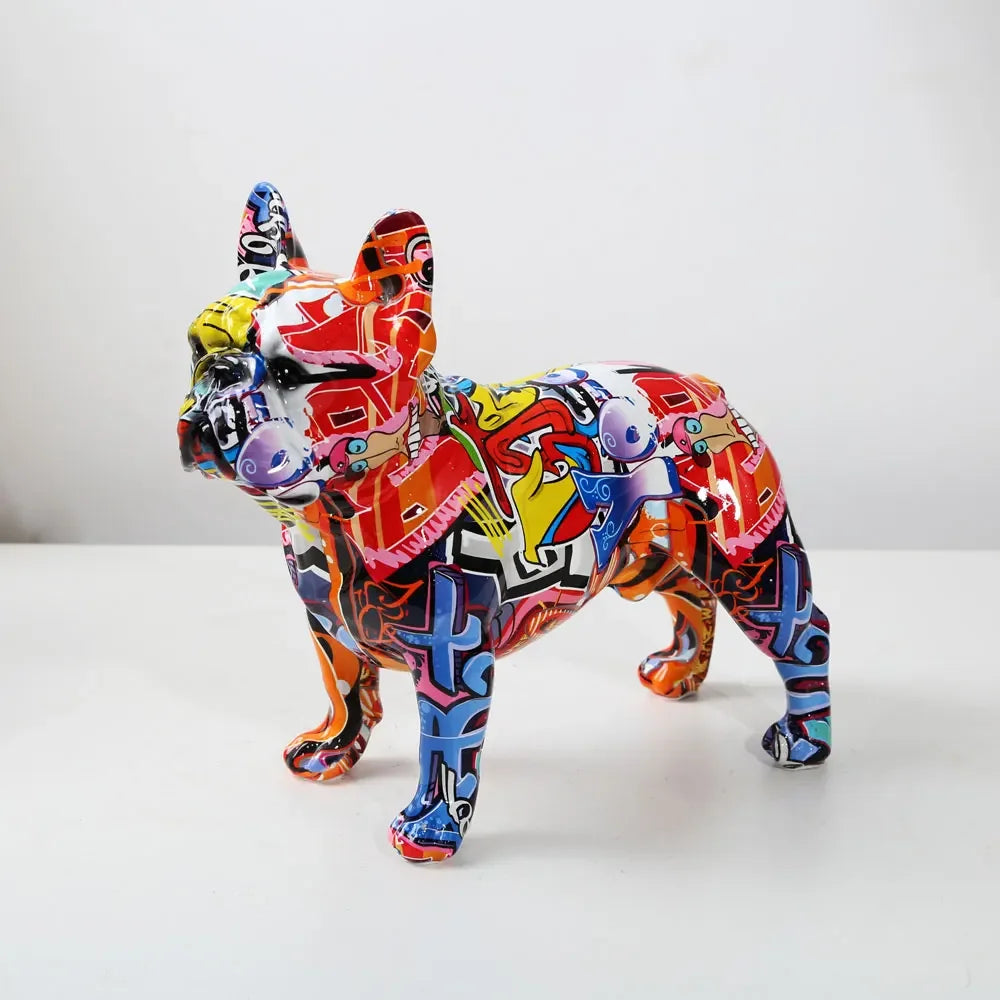 Colorful French Bulldog Statue