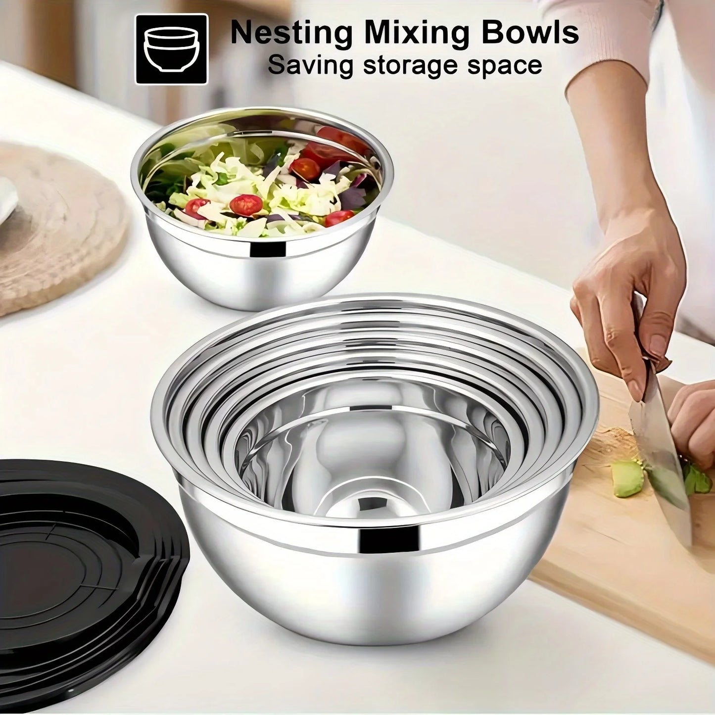 Stainless Steel Mixing Bowl/gadget Set