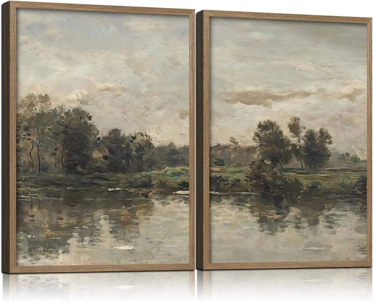 2Pcs Framed Canvas Wall Art