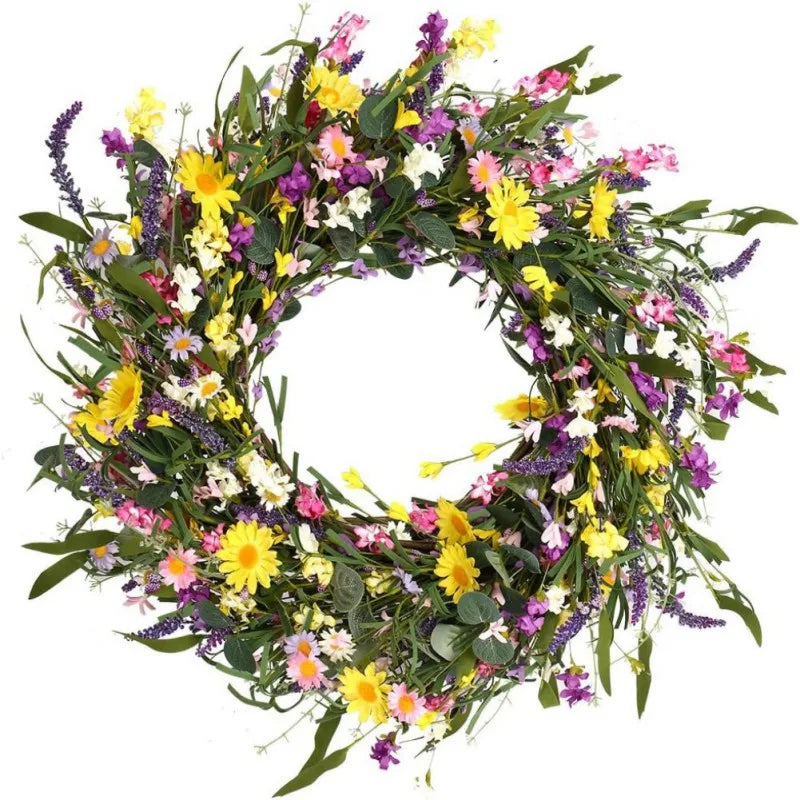 Artificial Flower Daisy Wreath