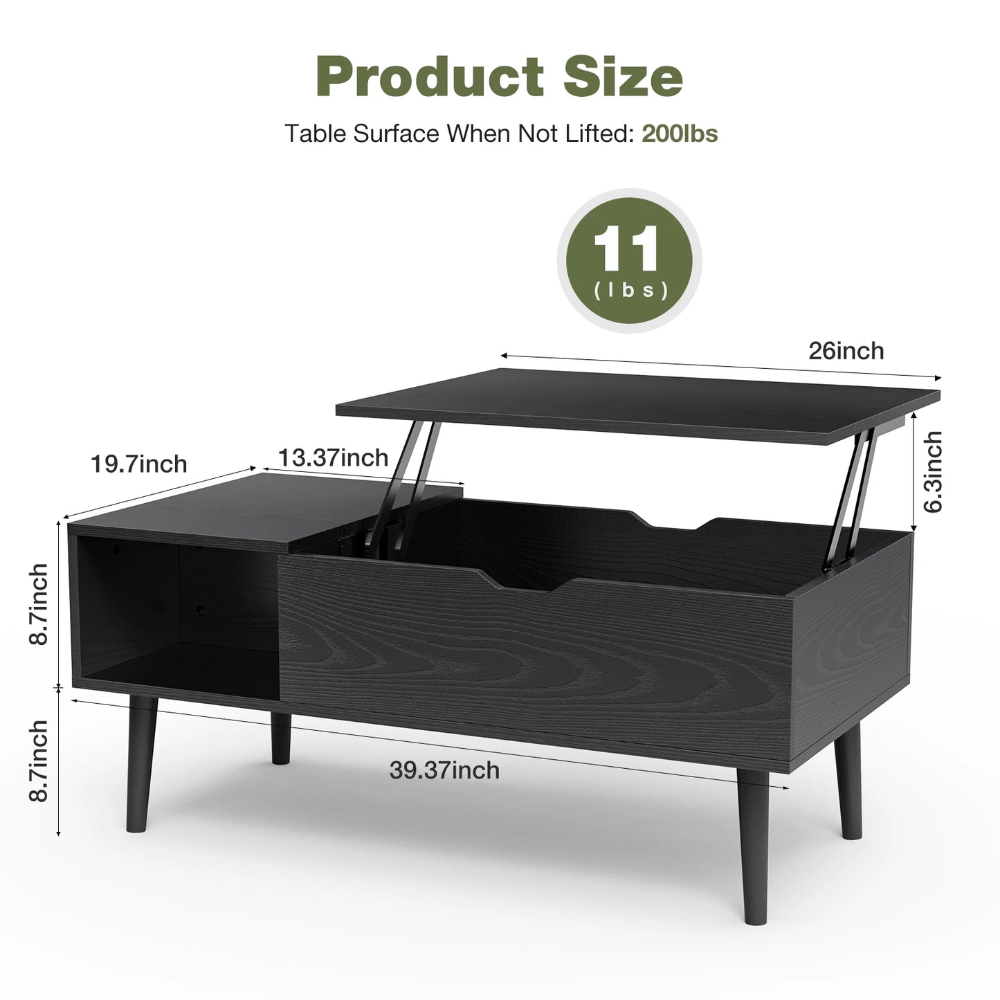 JHK Lift Top Coffee Tables