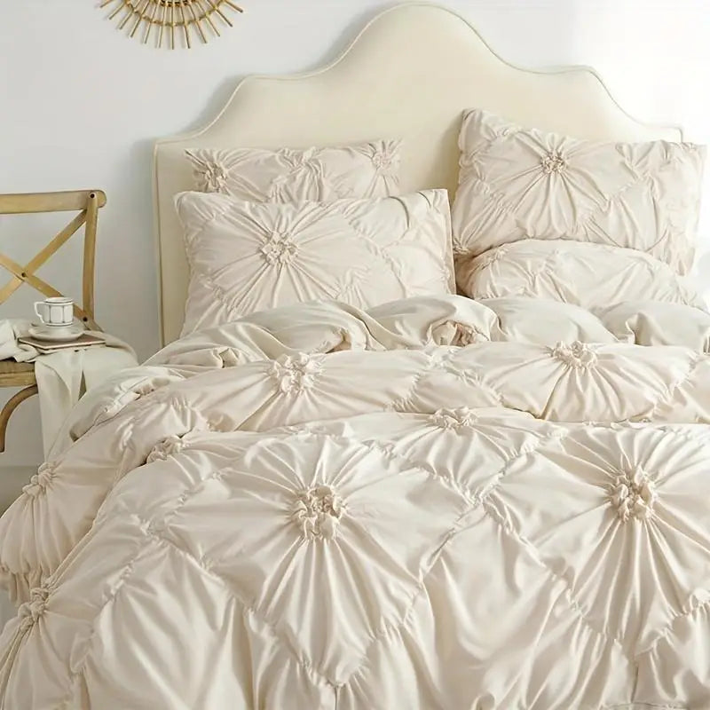 3pcs Flower Quilt Cover Set