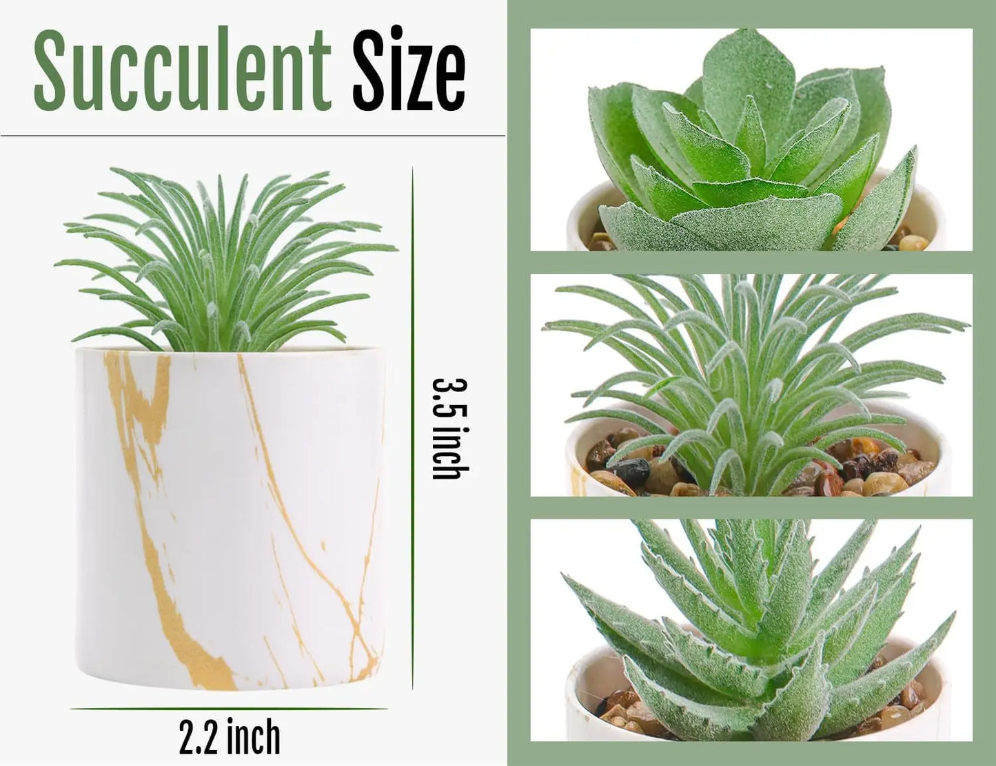 3 Pack Small Fake Plants