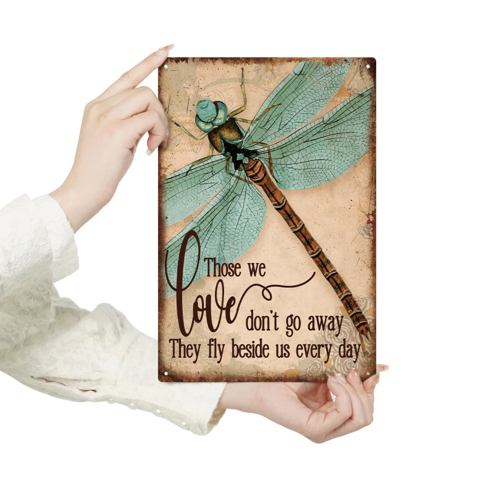 Dragonfly Metal Sign