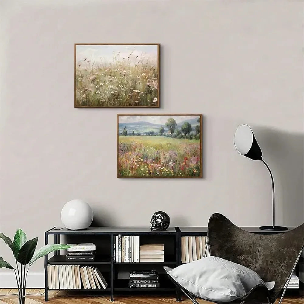 Framed Vintage Wildflower Wall Art