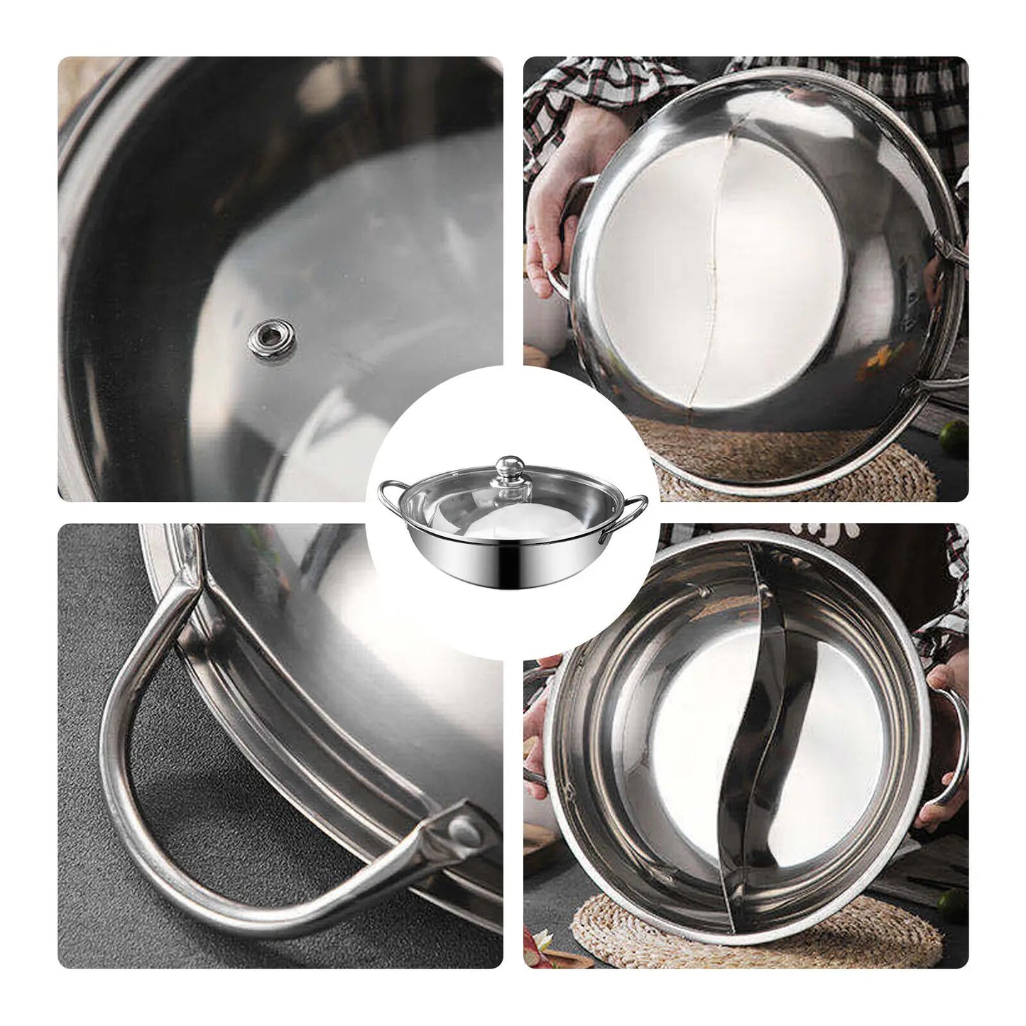 Stainless Steel Double-flavor Hot Pot