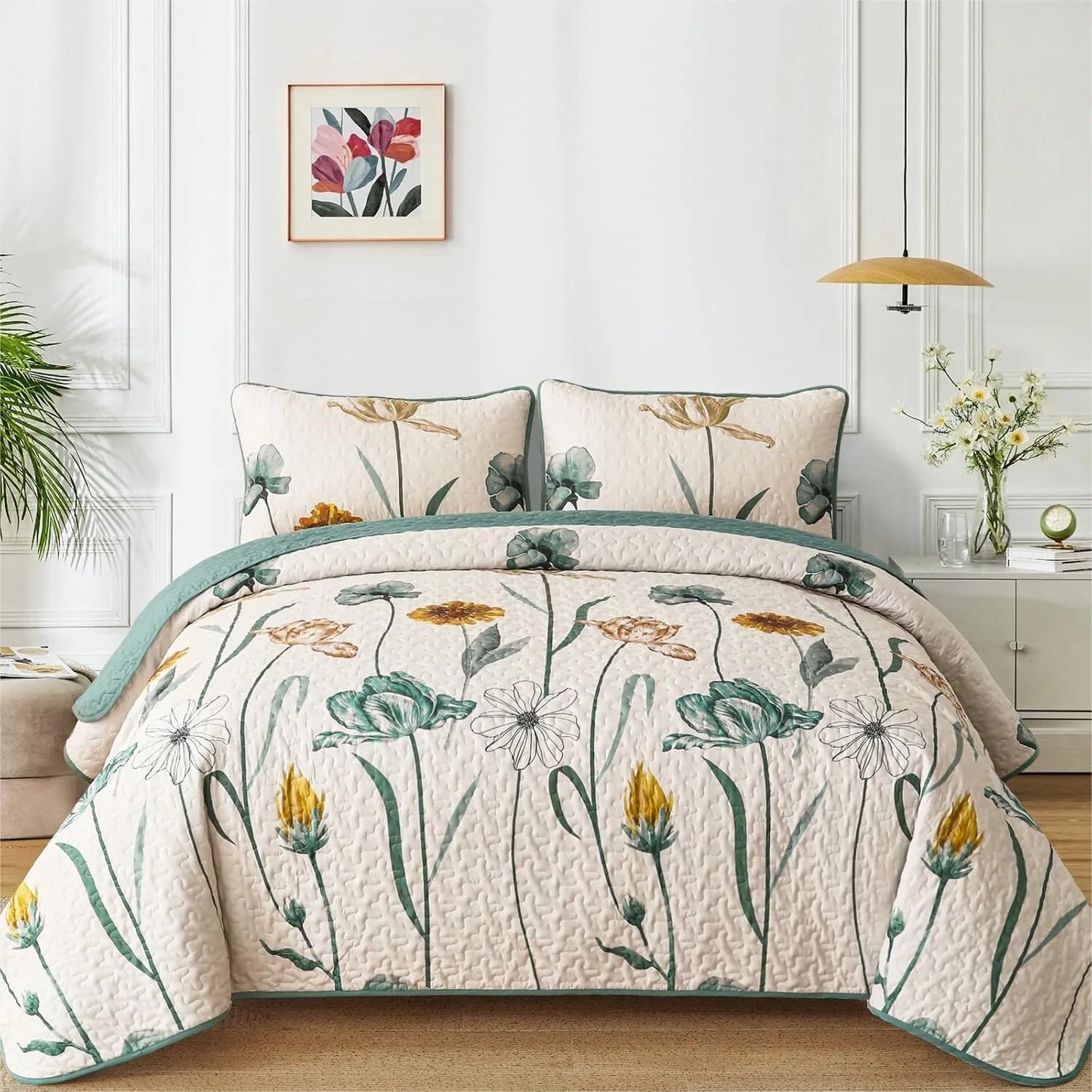 Floral Quilt King Set