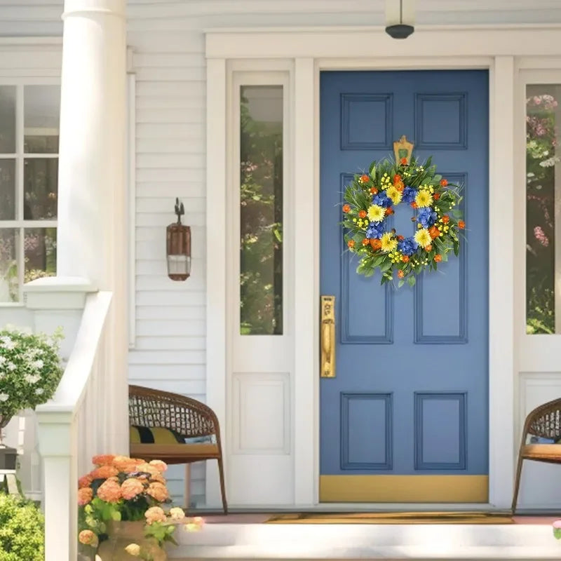 Daisy Spring Wreath with Hydrangea