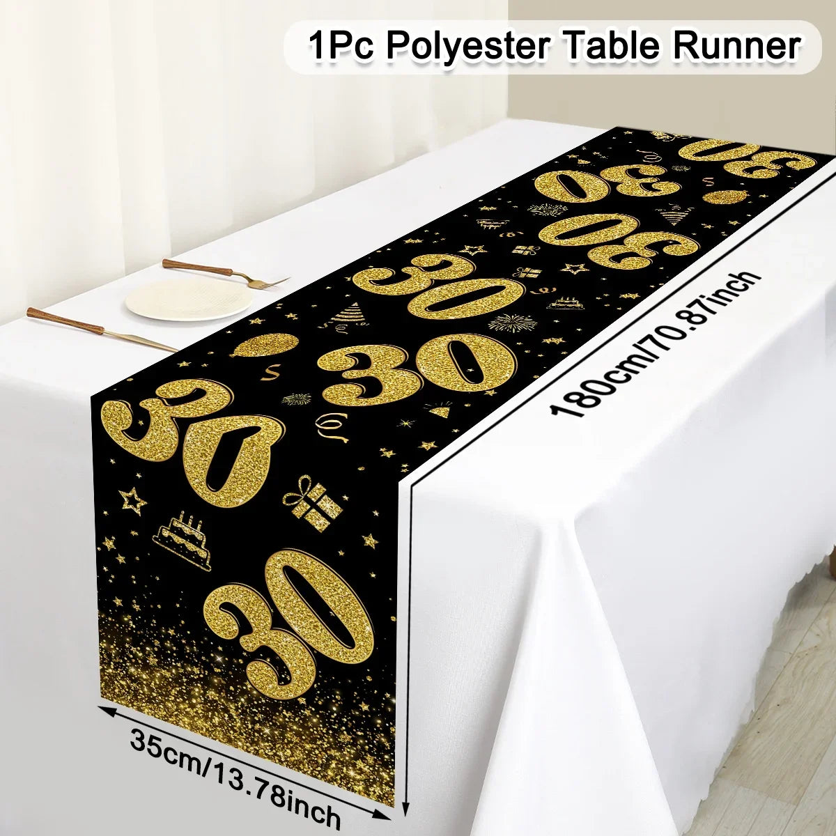 Black Gold Table Runner