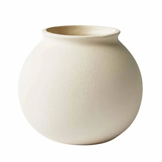 Matte Ceramic Round Vase