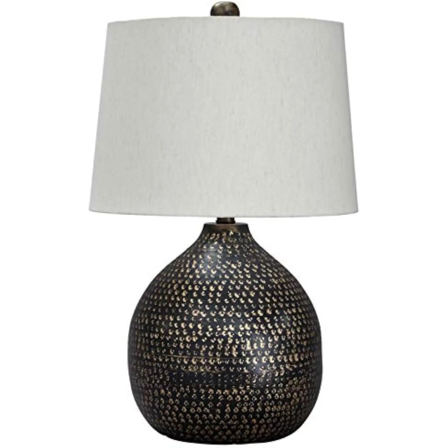 Contemporary Hammered Aluminum Single Table Lamp