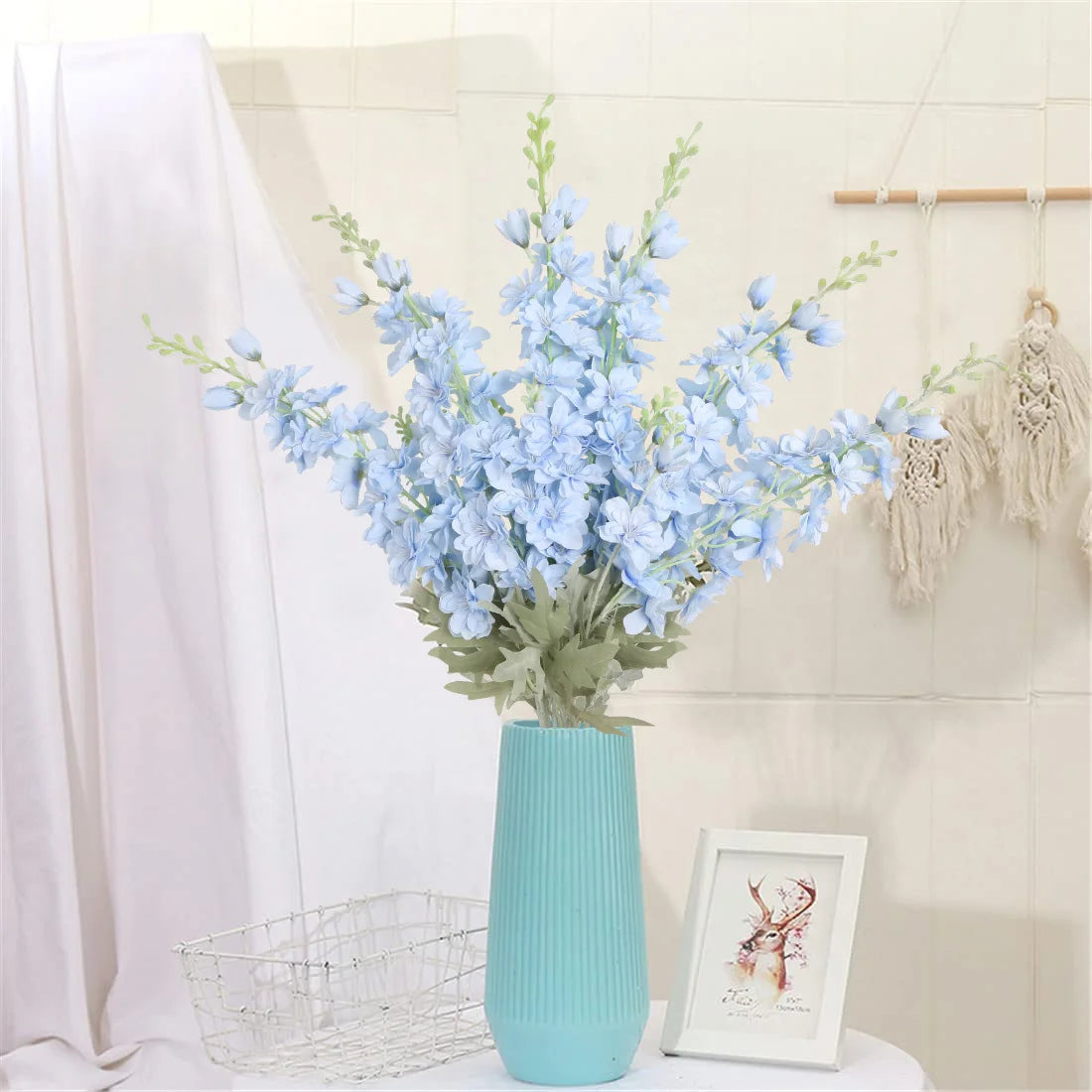6 Pcs Delphinium Artificial Flowers for Tall Vase