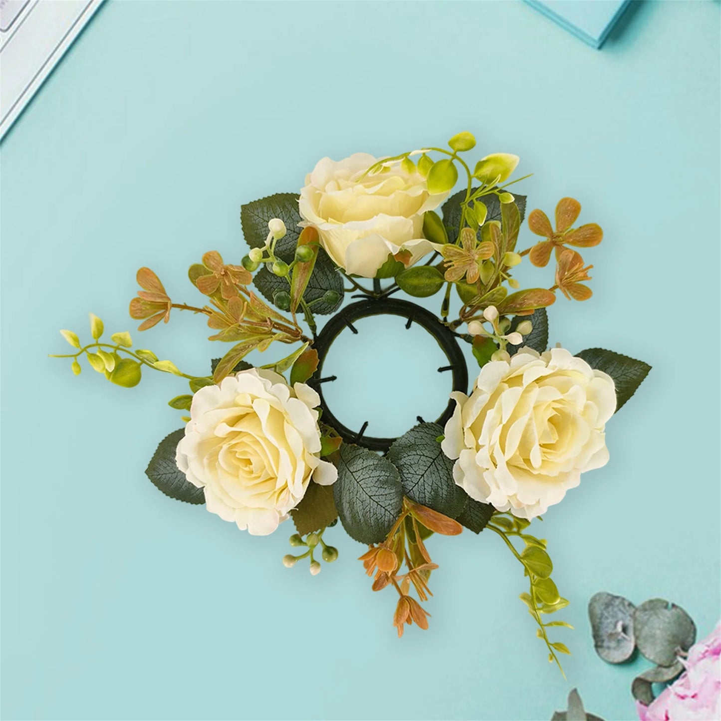 Rose Flower Candle Rings