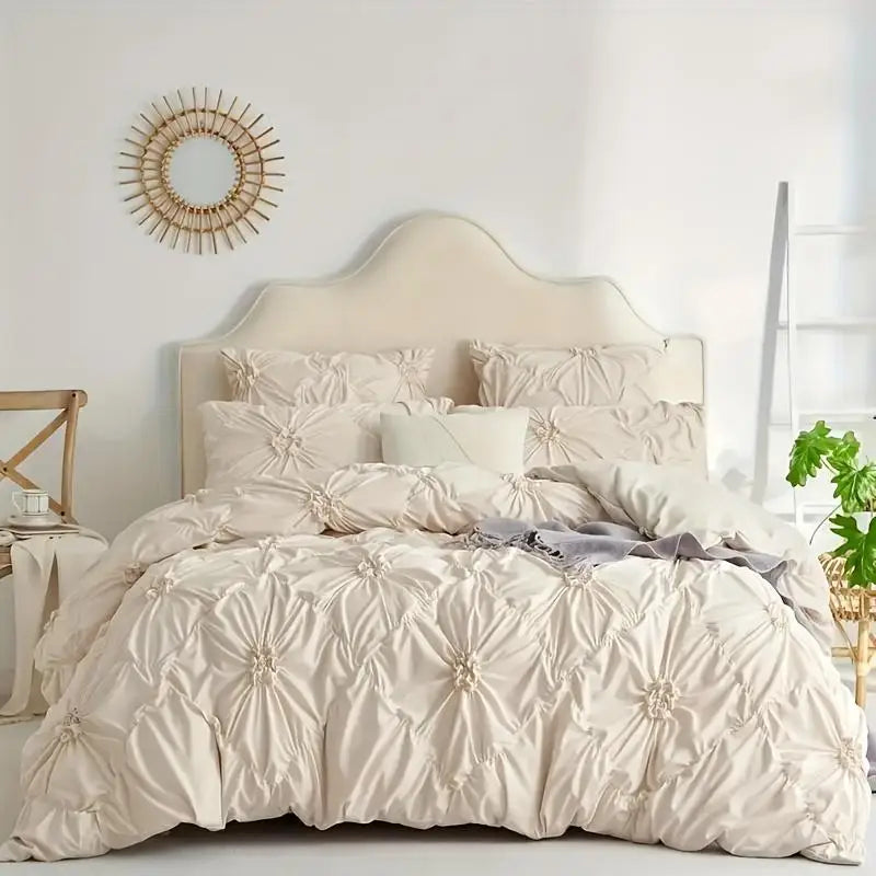 3pcs Flower Quilt Cover Set