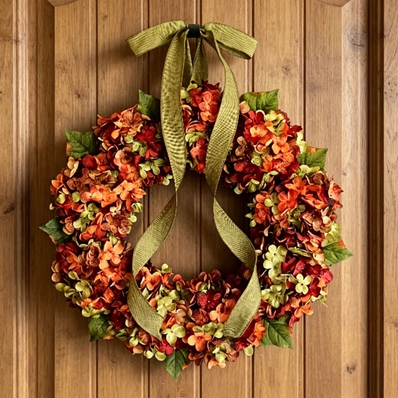 Autumn Hydrangea Wreath