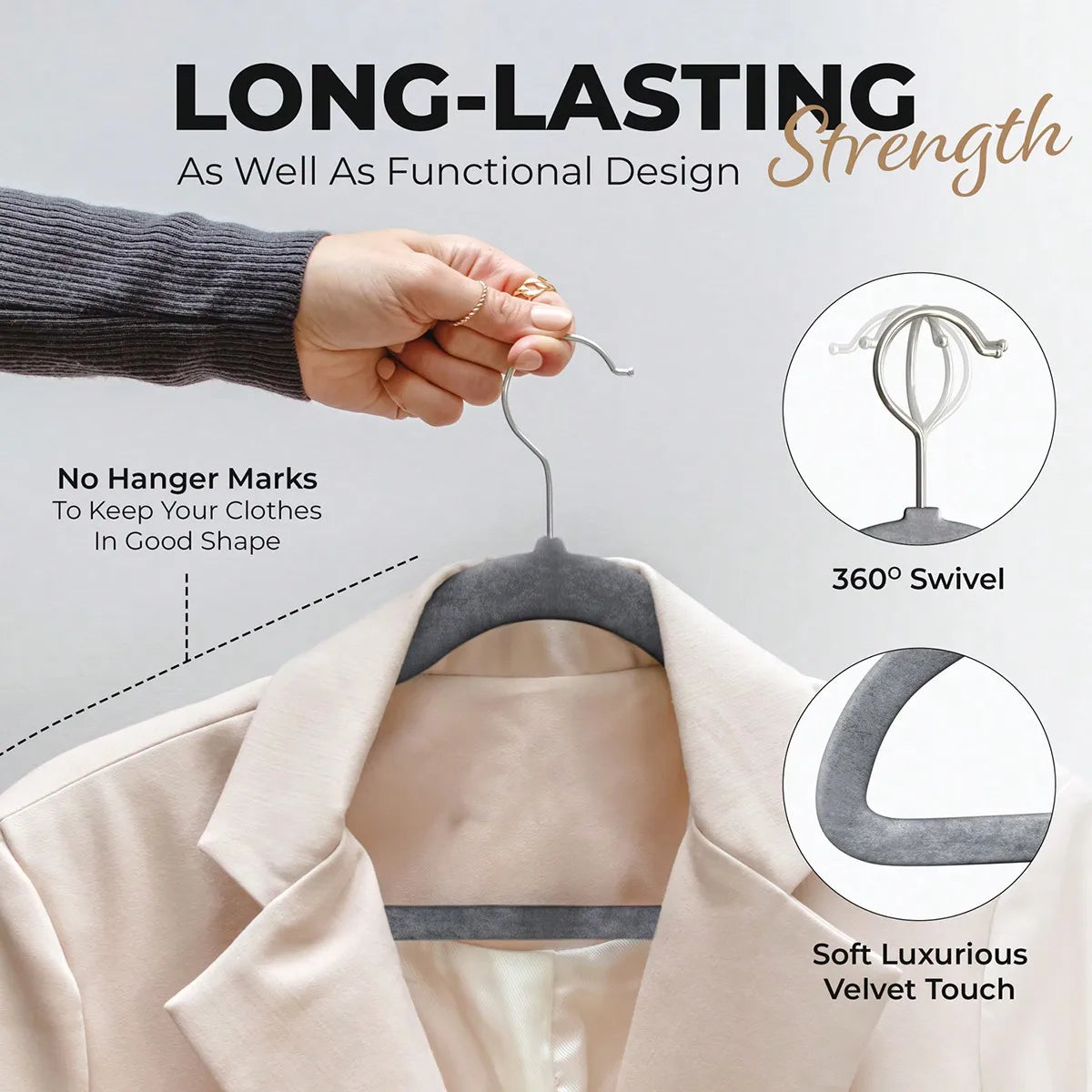 100 Pack Velvet Hanger