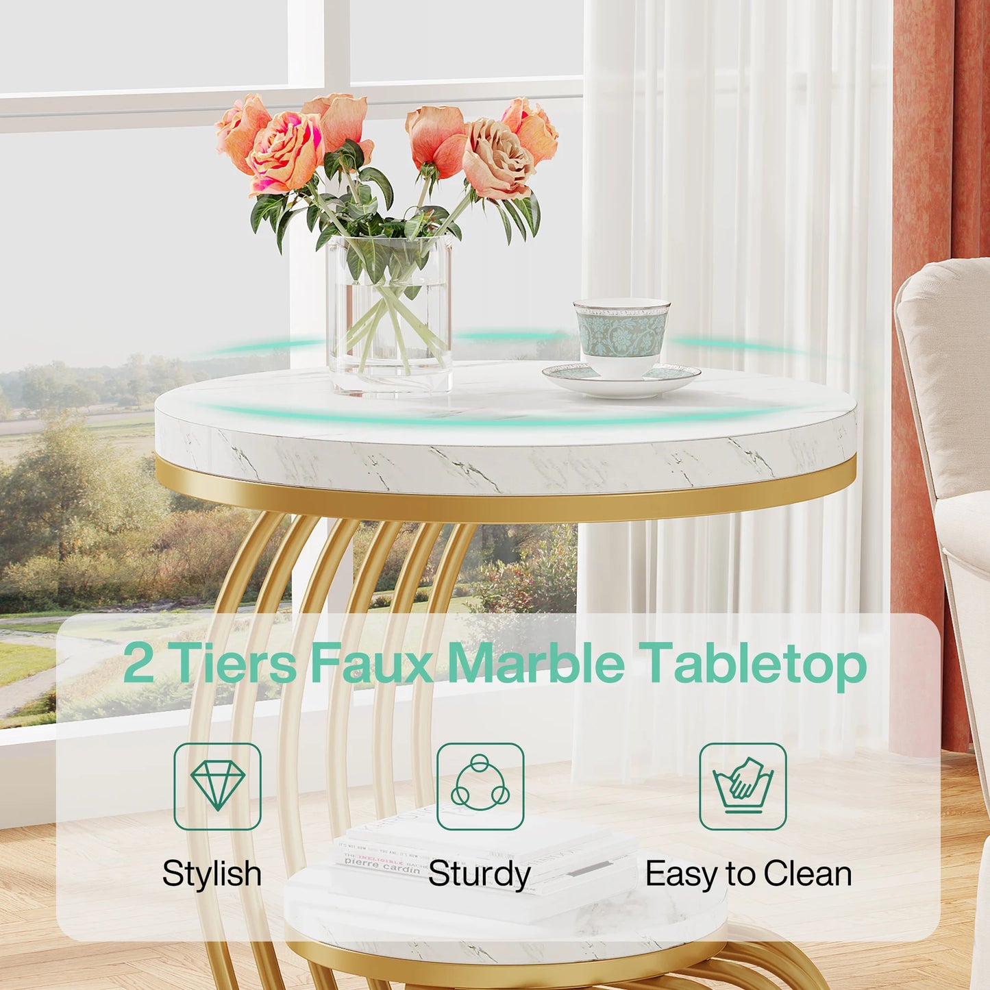 2 Tier Round End Tables