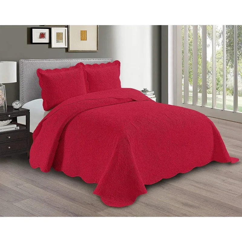 Linen Embossed Bedspread Set