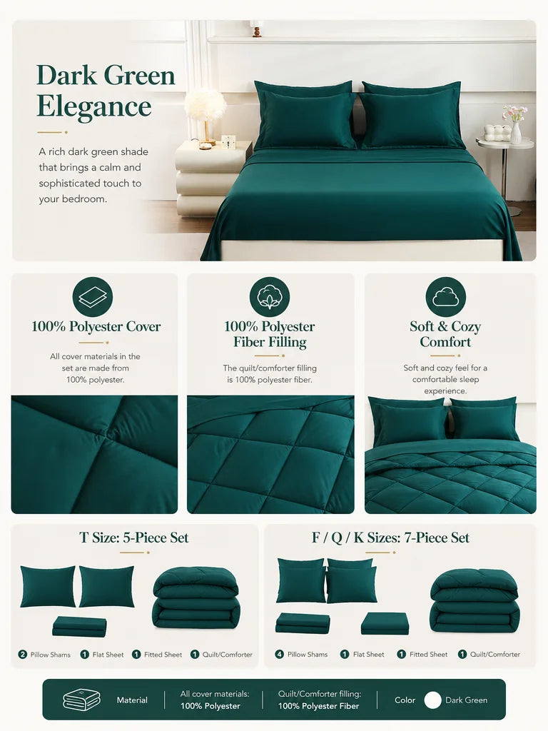 5pcs/7pcs Bedding Sets