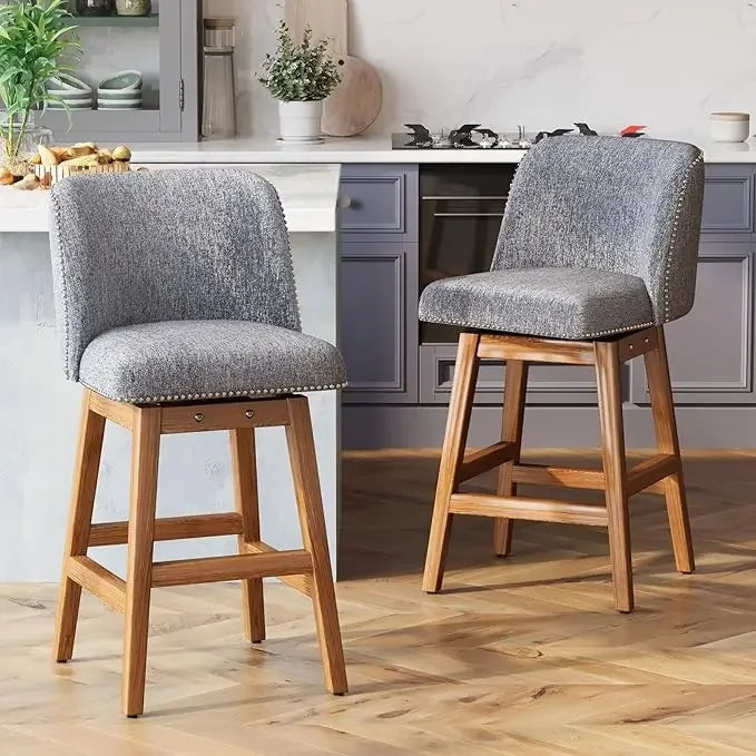 Bar Stools Set of 4, 26" Swivel Counter Height