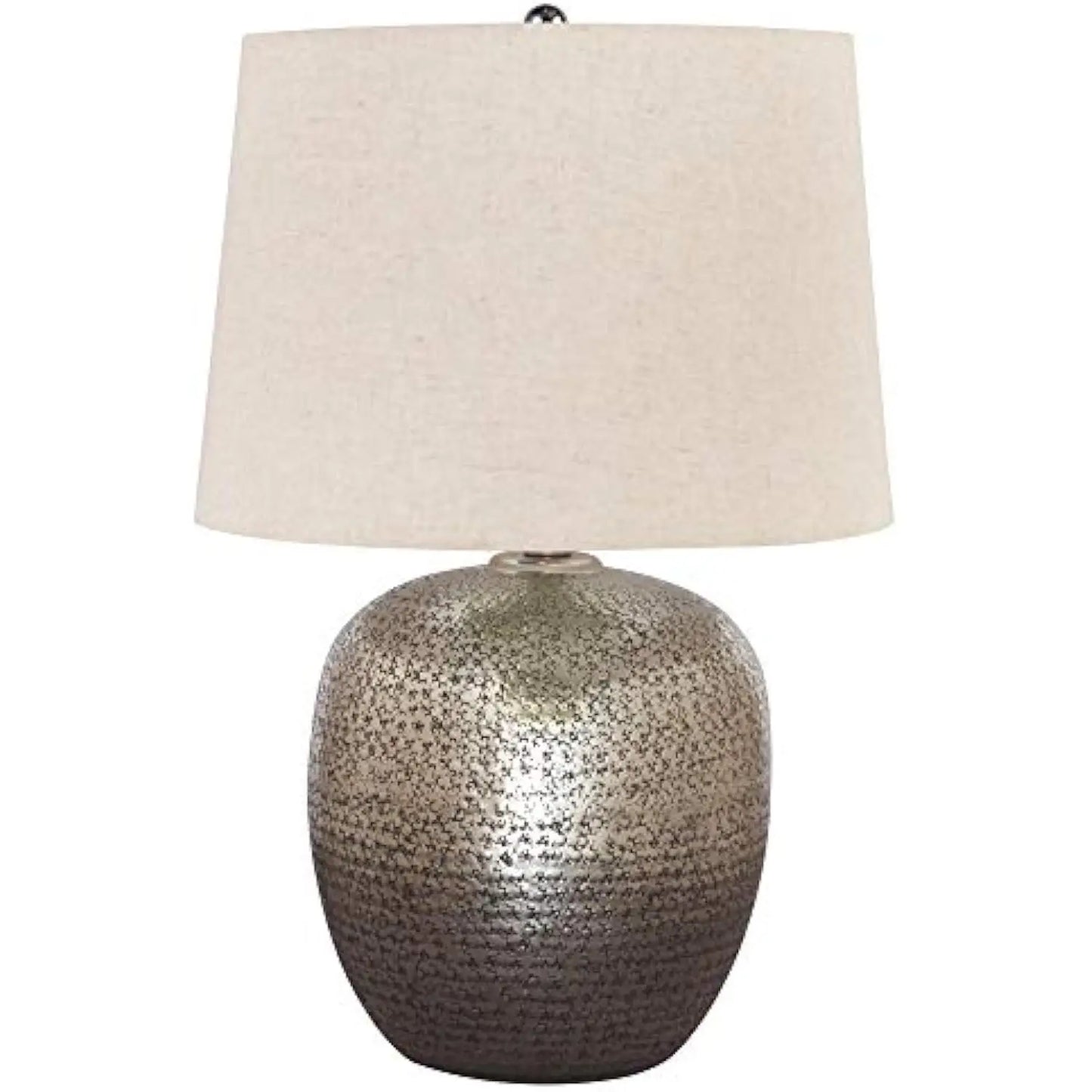 Contemporary Hammered Aluminum Single Table Lamp