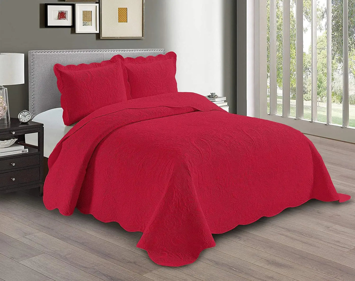 Linen Embossed Bedspread Set