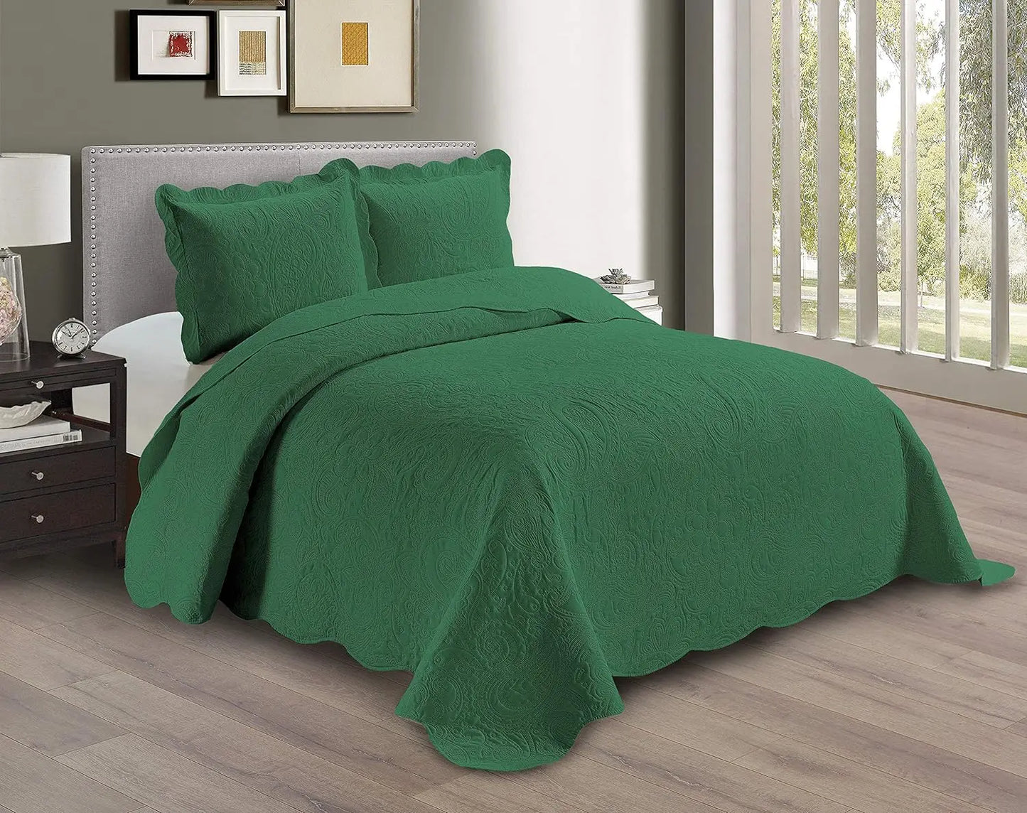 Linen Embossed Bedspread Set