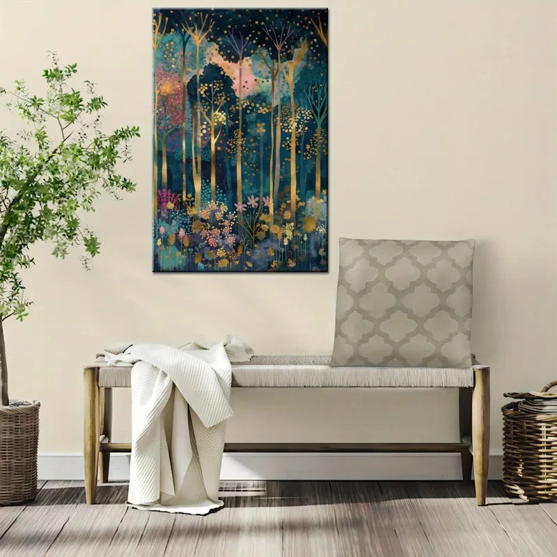 Canvas Abstract Forest Wall Painting