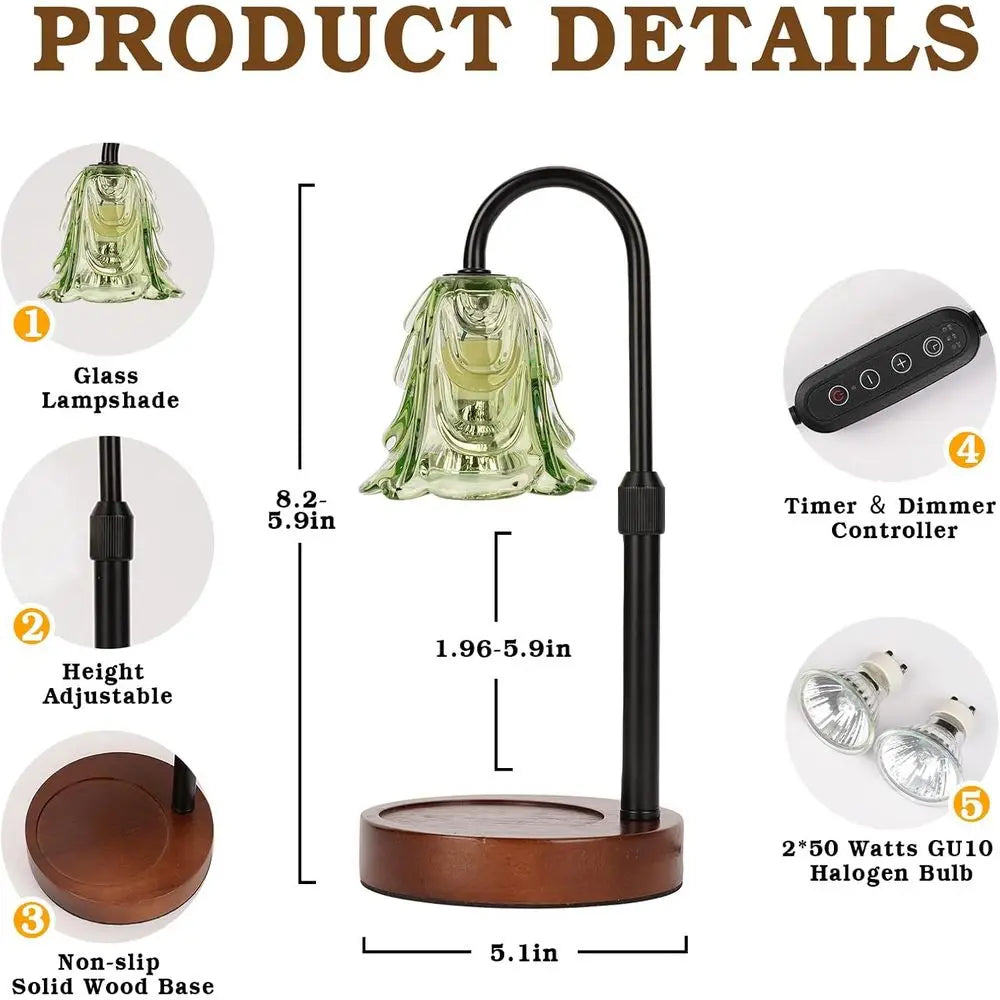 Green Candle Warmer Lamp