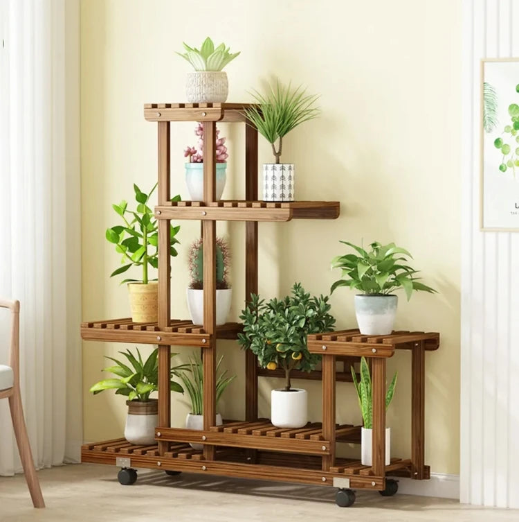 6 Tier Wood Plant Stand