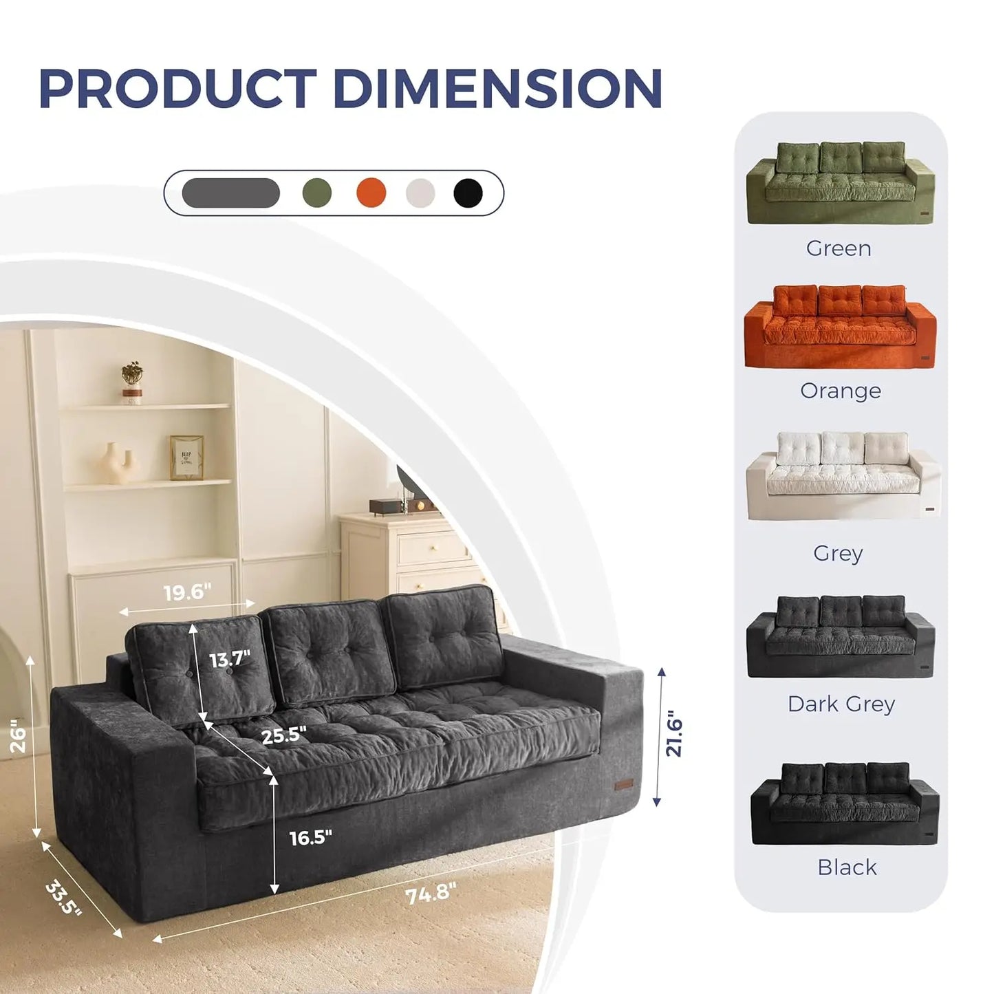 Boneless Sofa Couch