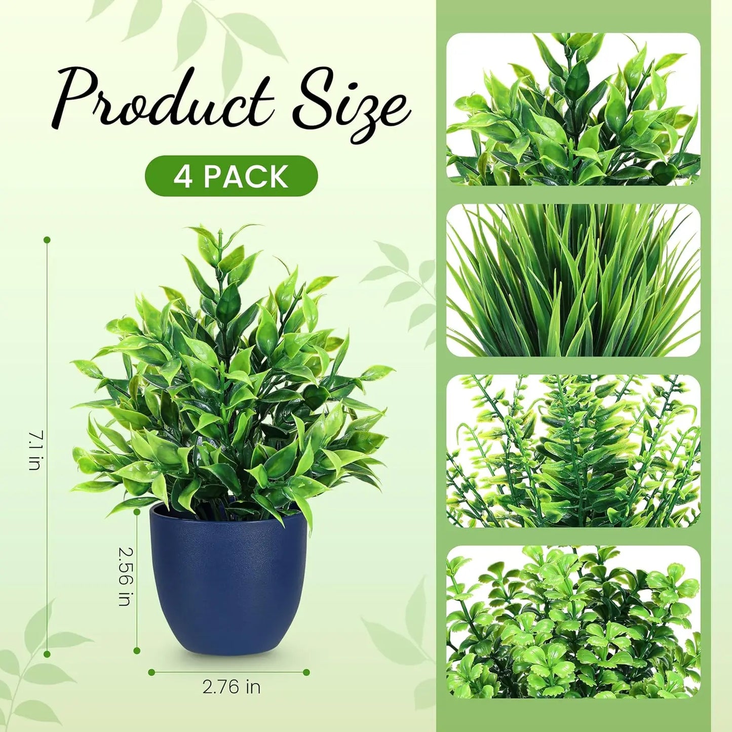 Artificial Plants 4 Pack
