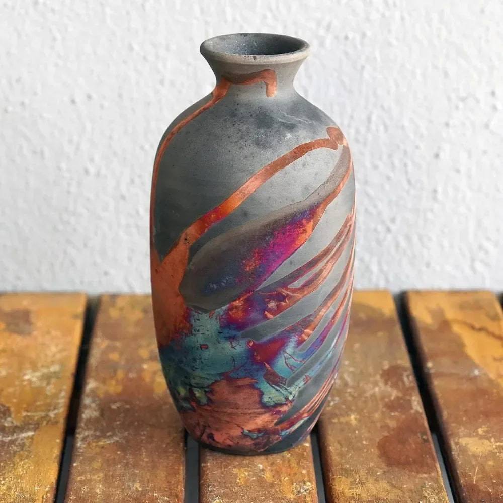 Raku Ceramic Pottery Vase