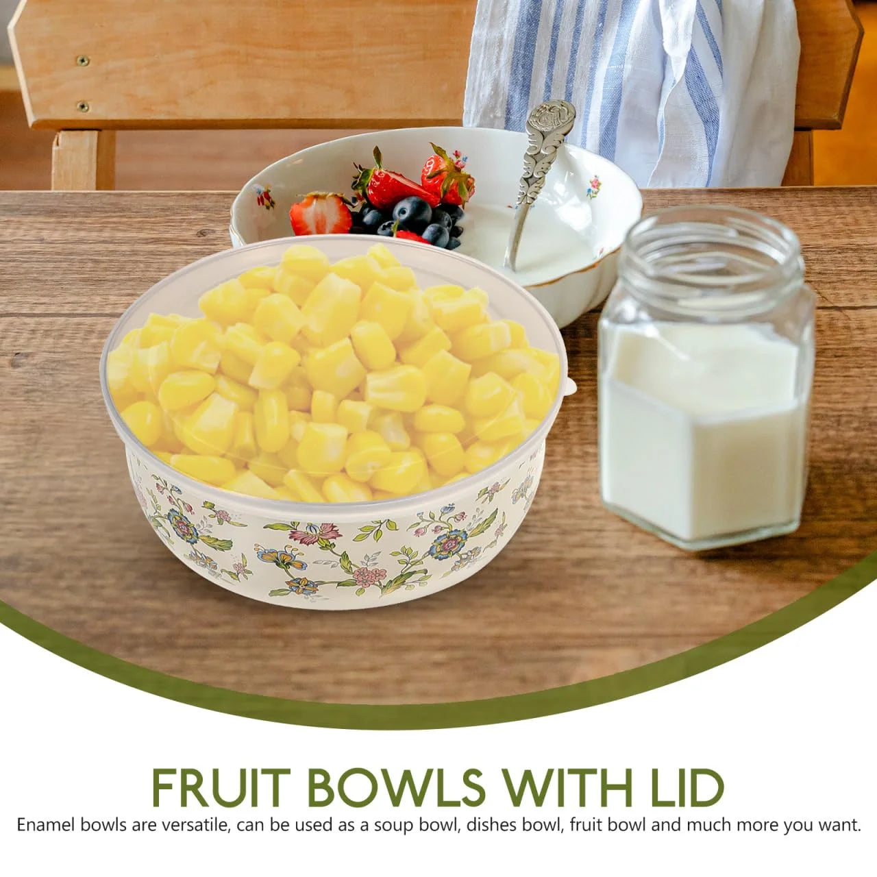 5PCS Enamel Bowls