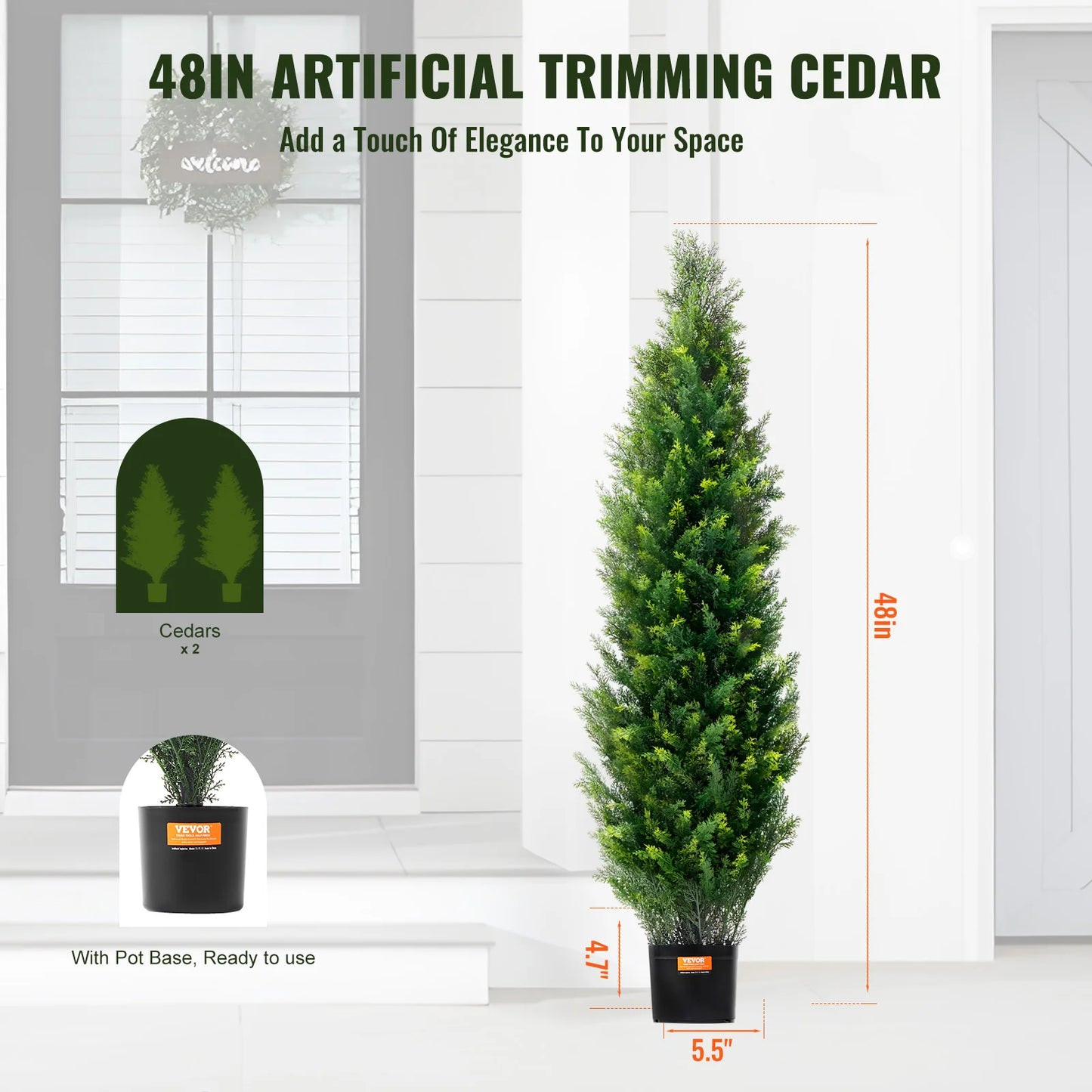 Artificial Cedar Topiary Tree